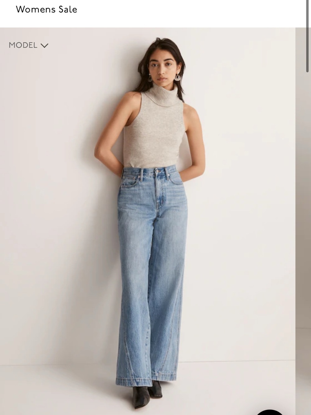 Madewell Light Blue High-Rise Wide Leg Jeans